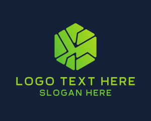 Sci Fi - Geometric Tech Hexagon logo design