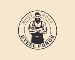 Blacksmith Industrial Craftsman logo design