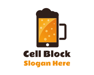 Beer Mug Smartphone logo design