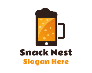 Beer Mug Smartphone logo design