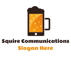 Beer Mug Smartphone logo design