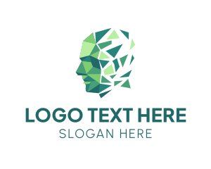 Geometric Human Head Logo