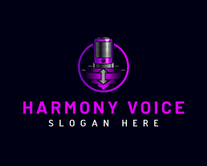 Mic Microphone Voice logo design