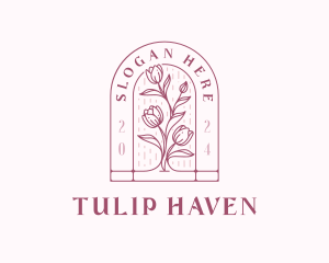 Florist Tulip Flower logo design