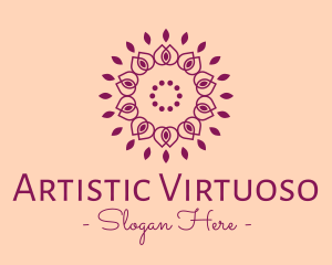 Organic Flower Spa logo design