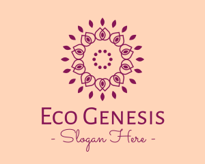 Organic Flower Spa logo design