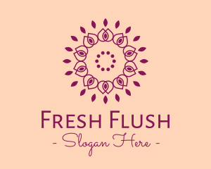 Organic Flower Spa logo design