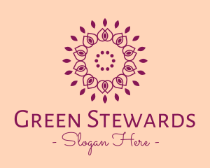 Organic Flower Spa logo design