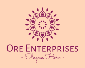 Organic Flower Spa logo design