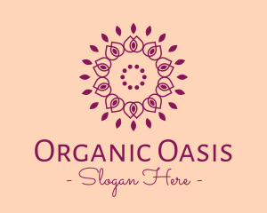 Organic Flower Spa logo design