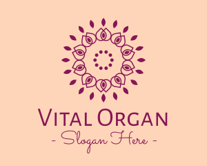 Organic Flower Spa logo design