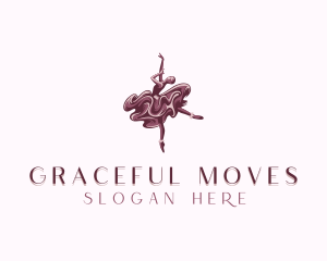 Woman Floral Ballerina logo design