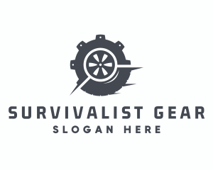 Wheel Mechanic Gear logo design