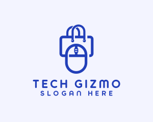 Tech Gadget Shopping Bag logo design