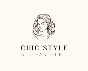 Hairdresser Stylist Woman logo design