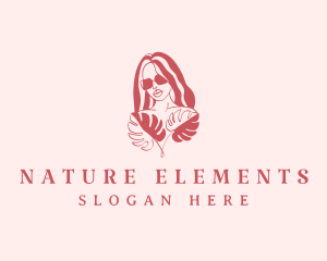 Nature Fashion Woman logo design