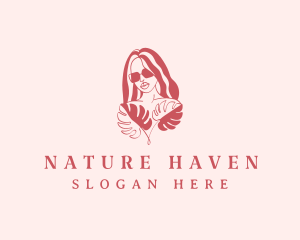 Nature Fashion Woman logo design