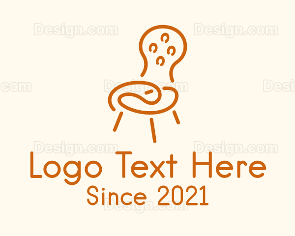 Round Back Cushion Chair Logo