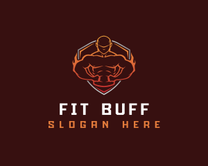Fitness Muscle Man logo