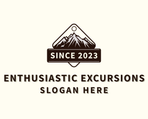 Travel Mountaineering Hiking logo design