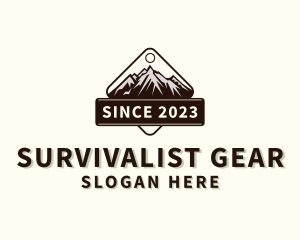 Travel Mountaineering Hiking logo design