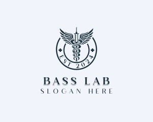 Pharmaceutical Medical Syringe  logo design