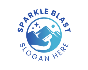 Sparkle Mountain Vacuum logo design