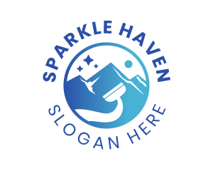 Sparkle Mountain Vacuum logo design