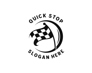 Motorsport Racing Flag logo design