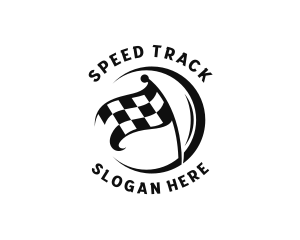 Motorsport Racing Flag logo design