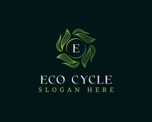 Eco Leaves Wave logo design