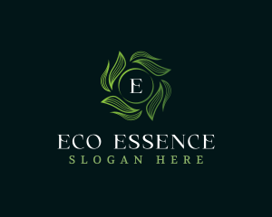 Eco Leaves Wave logo design