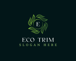 Eco Leaves Wave logo design