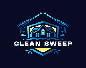 Roof Pressure Wash Cleaning logo design