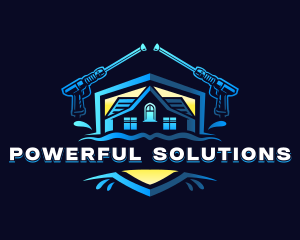 Roof Pressure Wash Cleaning logo design