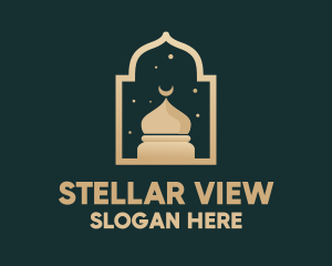 Muslim Mosque Window logo design