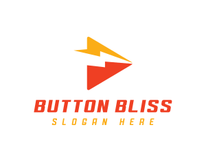 Bolt Play Button logo design