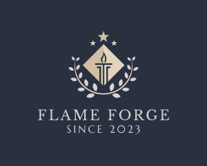 Pillar Stars Flame logo design