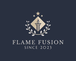 Pillar Stars Flame logo design