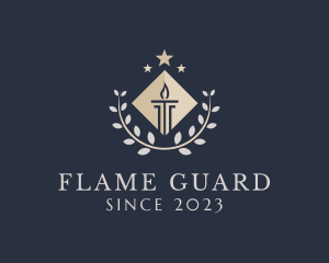 Pillar Stars Flame logo design