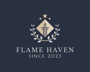 Pillar Stars Flame logo design