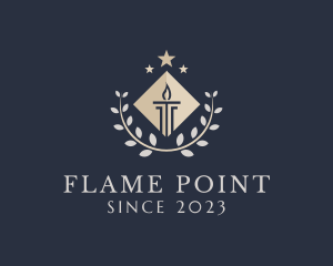 Pillar Stars Flame logo design