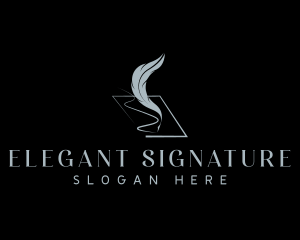 Feather Pen Signature logo design