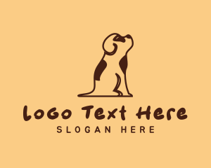 Brown Puppy Animal Logo