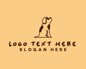 Brown Puppy Animal logo