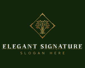 Elegant Meditation Tree  logo design