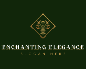 Elegant Meditation Tree  logo design