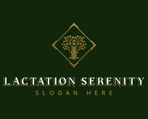 Elegant Meditation Tree  logo design