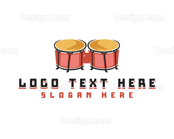 Bongo Instrumental Drum Logo