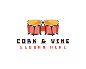 Bongo Instrumental Drum logo design